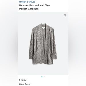 Market and Spruce Heather Brushed Knit Pocket Cardigan